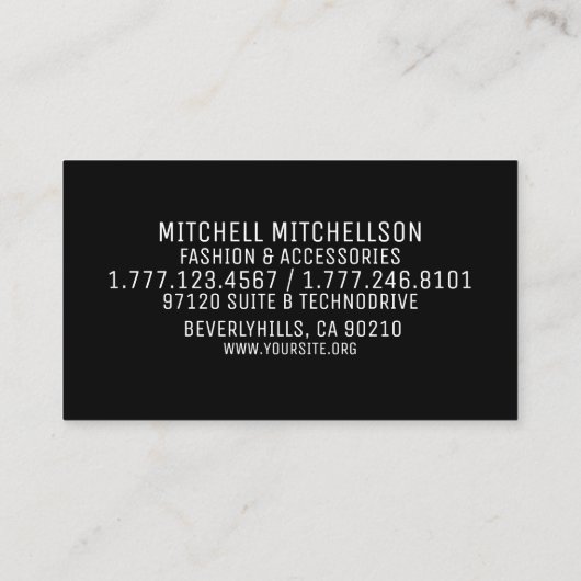 Gothic Pizzazz Visitekaartje (Achterkant)