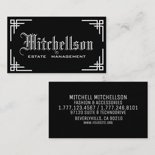 Gothic Pizzazz Visitekaartje (Voorkant / Achterkant)