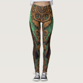 Gothic Plague Doctor SCP-049 Halloween Steampunk Leggings (Voorkant)