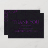 Gothic Plum Dank u kaarten (Voorkant / Achterkant)