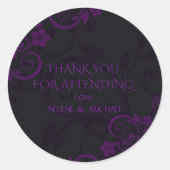 Gothic Plum Dank u Stickers (Voorkant)