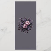 Gothic Plum Floral Wedding Menu (Achterkant)