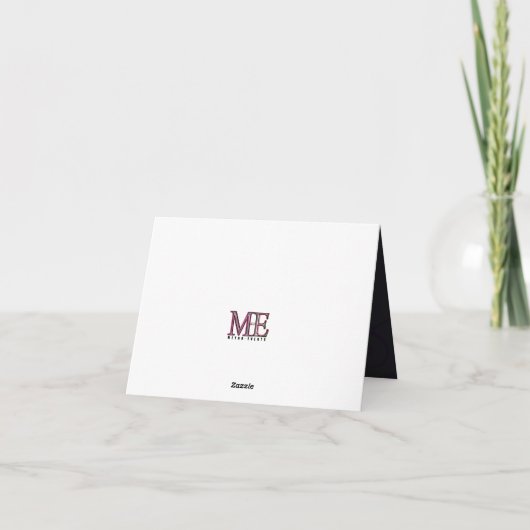 Gothic Plum Paars Dank je kaarten (Achterkant)