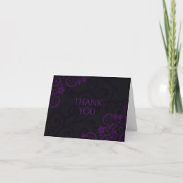 Gothic Plum Paarse Bedankkaartjes Bedankkaart