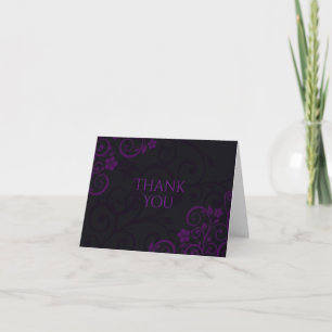 Gothic Plum Paarse Bedankkaartjes Bedankkaart