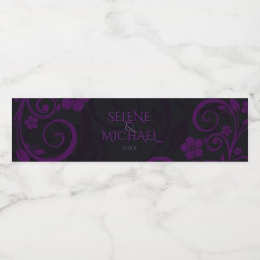 Gothic Plum, Waterfles Etiket (Enkel label)