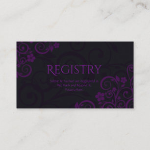 Gothic Plum Wedding Registry Kaart