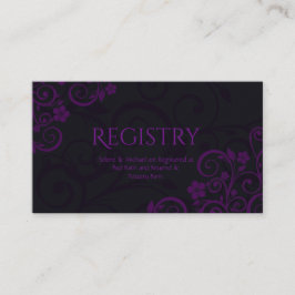 Gothic Plum Wedding Registry Kaart