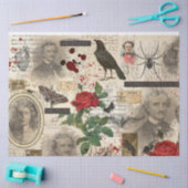 Gothic Poe Halloween Death & Ephemera Tissue Paper Tissuepapier (Craft)