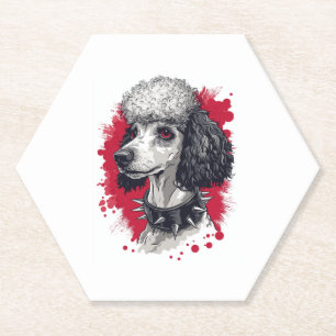 Gothic Poedel � Dark Esthetic Dog Kartonnen Onderzetters