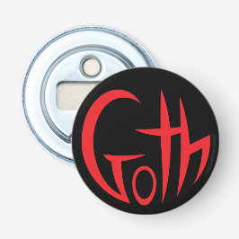 Gothic (Pointed Lettering) (rood) Button Flesopener