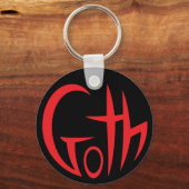 Gothic (Pointed Lettering) (rood) Sleutelhanger (Voorkant)