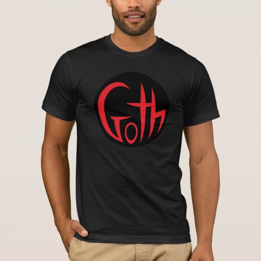 Gothic (Pointed Lettering) (rood) T-shirt (Voorkant)