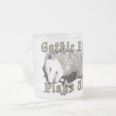 Gothic Possum Plays Undood Matglas Koffiemok (Voorkant links)