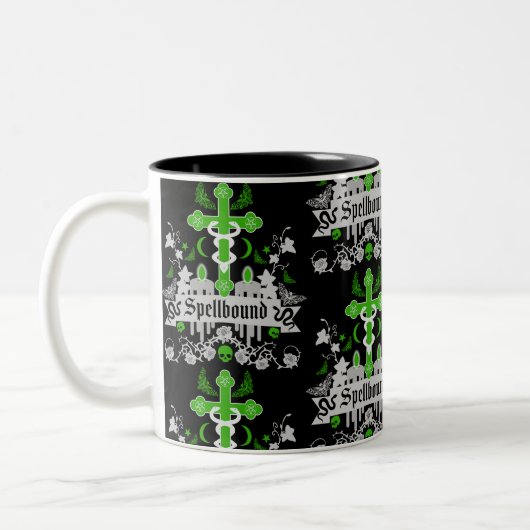 Gothic Post Punk Mode Accessoires Tweekleurige Koffiemok (Links)