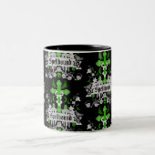 Gothic Post Punk Mode Accessoires Tweekleurige Koffiemok (Center)