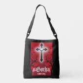 Gothic Post Punk Mode Crossbody Tas (Achterkant)