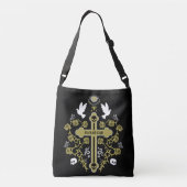 Gothic Post Punk Mode Crossbody Tas (Achterkant)
