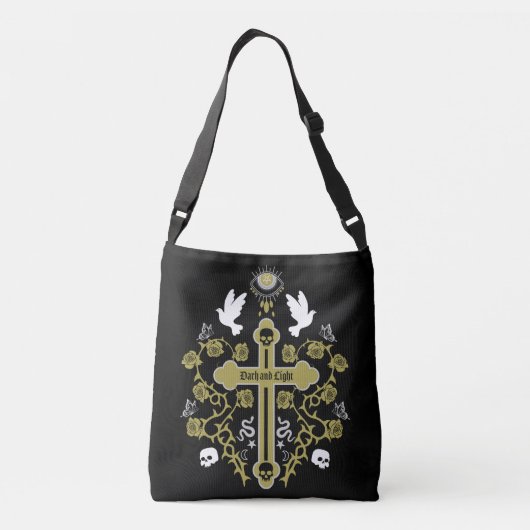 Gothic Post Punk Mode Crossbody Tas (Achterkant)
