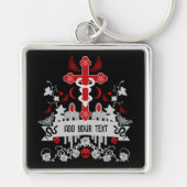 Gothic Post Punk Mode Sleutelhanger (Voorkant)