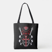 Gothic Post Punk Mode Tote Bag (Achterkant)
