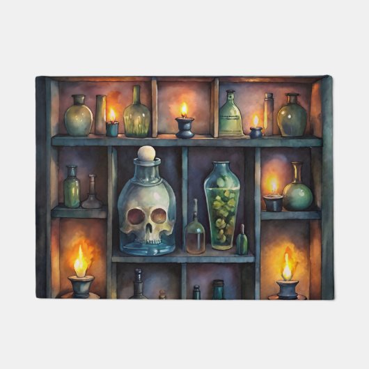 Gothic Potion Bottles – Dark Apothecary Deurmat (Voorkant)