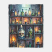 Gothic Potion Bottles – Dark Apothecary Fleece Deken (Voorkant)