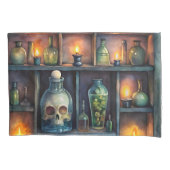 Gothic Potion Bottles – Dark Apothecary Kussensloop (Voorkant)