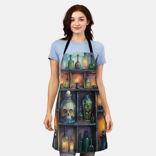 Gothic Potion Bottles - Dark Fantasy Witchy Schort (Gedragen)