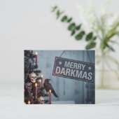Gothic "Prettige Duistere Kerst" Horror Kerstboom Briefkaart (Staand voorkant)