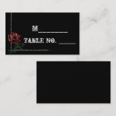 Gothic prikkeldraad en Roos bruiloft plaats kaart Plaatskaartje (Voorkant / Achterkant)