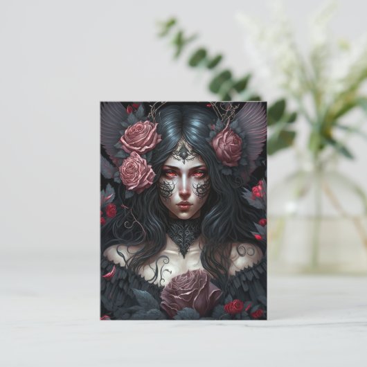 Gothic Princess Gothic Fantasy Art Briefkaart (Staand voorkant)