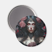 Gothic Princess Gothic Fantasy Art Magneet (Voorkant / Achterkant)
