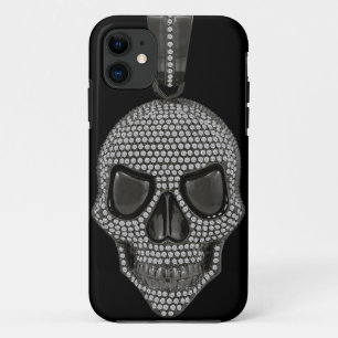 Gothic Printed Diamond Skull iPhone 11 Hoesje