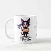 Gothic Psycho Cute Cat With Axe  Koffiemok (Links)
