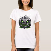 Gothic Pumpkin Skull Halloween T-shirt (Voorkant)