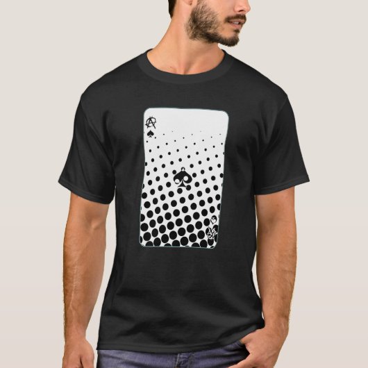 Gothic Punk Ace Spaden Card Shark Gambler Skeleto T-shirt (Voorkant)