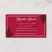 Gothic Punk Boot Roos Rood Tattoo Artiest Visitekaartje (Achterkant)