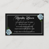 Gothic Punk Boot Roos Zwart Tattoo Artiest Visitekaartje (Achterkant)