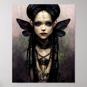 Gothic Punk Elf 2 Fantasy Art Poster