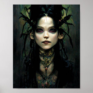 Gothic Punk Elf 3 Fantasy Art Poster