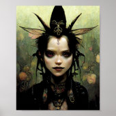 Gothic Punk Elf Fantasy Art Poster (Voorkant)
