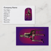 Gothic Punk Fantasy Smoking Vampire Woman Pinup Visitekaartje (Voorkant / Achterkant)