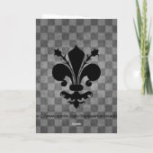 Gothic punk fleur de lis grappig vriendje verjaard kaart (Achterkant)