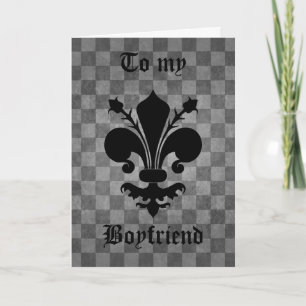 Gothic punk fleur de lis grappig vriendje verjaard kaart