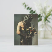 Gothic Punk Rock Romeo met Rozen Briefkaart (Staand voorkant)