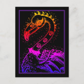 GOTHIC PUNK ROCKER FLAMINGO, SCHEDELS, VERRIJKT HA BRIEFKAART (Voorkant)