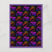 GOTHIC PUNK ROCKER FLAMINGO, SCHEDELS, VERRIJKT HA BRIEFKAART (Voorkant)