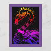 GOTHIC PUNK ROCKER FLAMINGO, SCHEDELS, VERRIJKT HA BRIEFKAART (Voorkant)