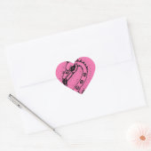 GOTHIC PUNK ROCKER FLAMINGO, SCHEDELS, VERRIJKT HA HART STICKER (Envelop)